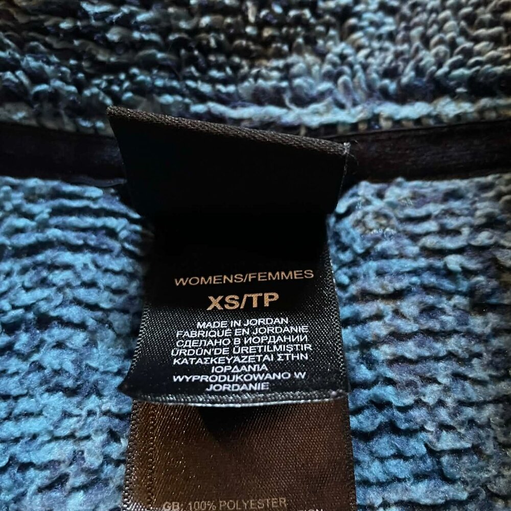 The North Face Jacket Fleece Osito 2 Teal Fuzzy Sweater Full Zip Womens Size S - Picture 5 of 6